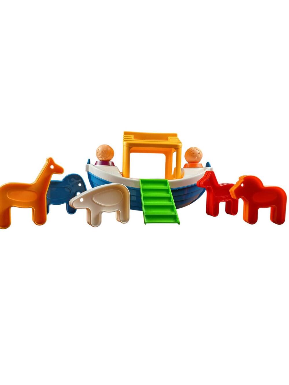 Vintage Tuppertoys Noah’s Ark Boat Animals Shape Sorter Toy